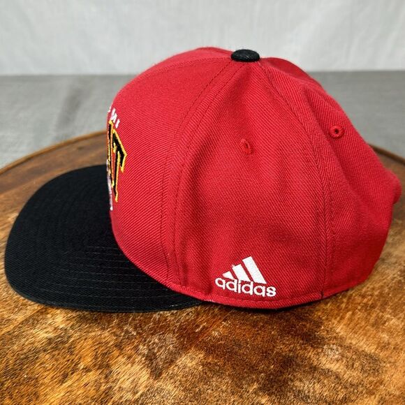 Adidas NBA Hat Miami Heat Snapback Baseball Cap Red Black Wool Blend Embroidered - Picture 5 of 13